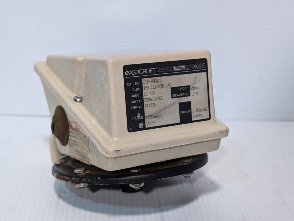 Ashcroft LPDM4KKB25 Pressure Switch Transmitter 20psi 15A 125/250VAC - Free Ship