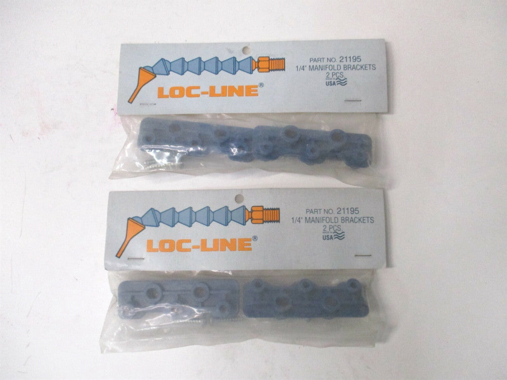 Loc-Line (21195) 1/4 Blue Acetal Copolymer Modular Manifold Brackets 2pc - Qty 2