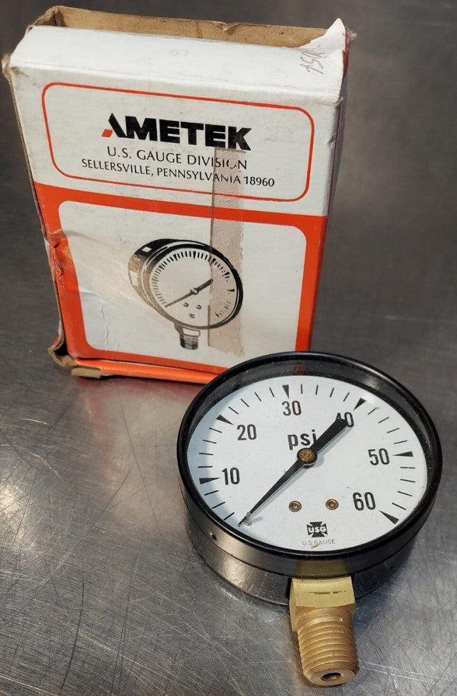 AMETEK 47495 2-1/2" P500 0-60#  LM 1/4". USG GAUGE