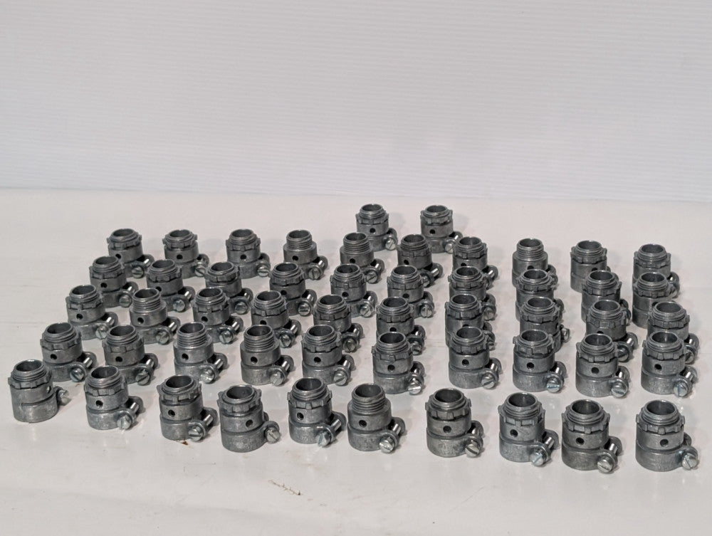 Lot of 50: Conduit Connectors, Electrical, Industrial, Pipe Fittings, Clamps