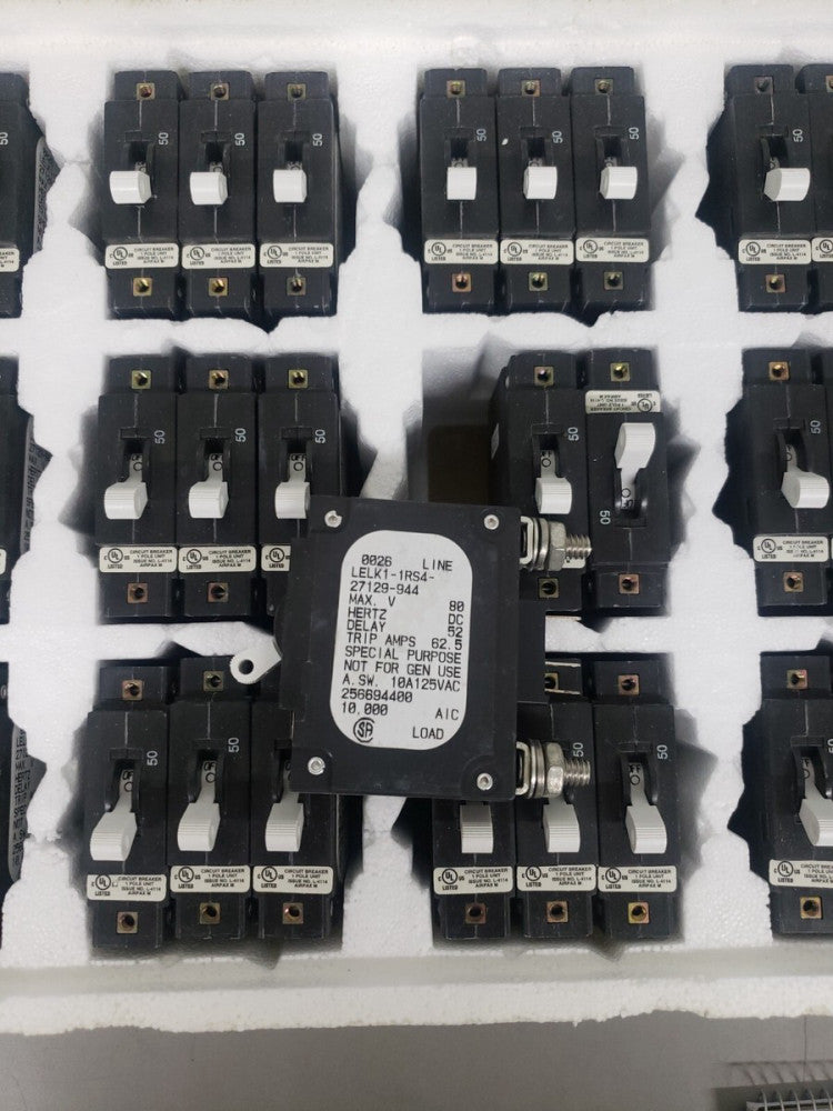 1-   LELK1-1RS4-27129-944 62.5A AIRPAX CIRCUIT BREAKER