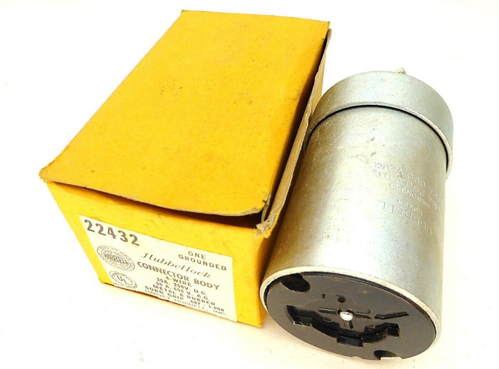 Hubbell  22432  Hubbellock  Connector Body 30 amp 4 Wire  NEW IN BOX