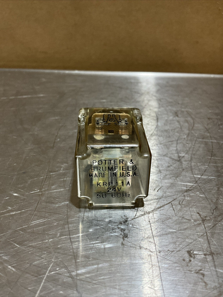 Potter & Brumfield KRP11A Relay, 120V, 50/60 Hz, 24V, NOS Surplus