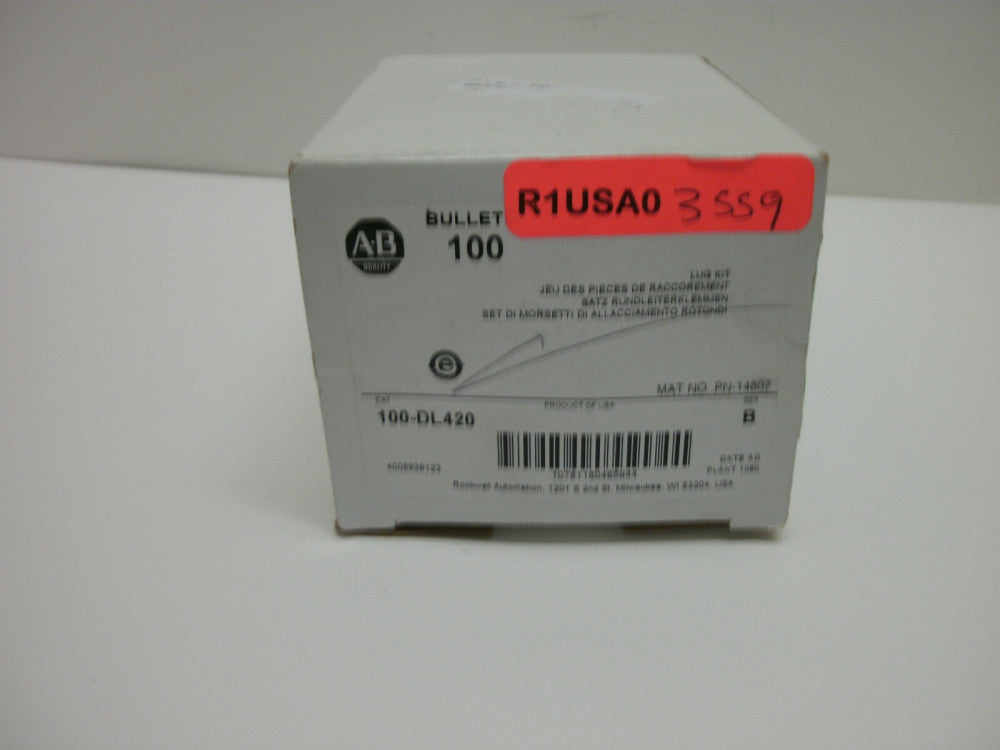 ALLEN BRADLEY 100-DL420 LUG KIT TERMINAL LUGS (SET OF 3) SERIES B NEW IN BOX