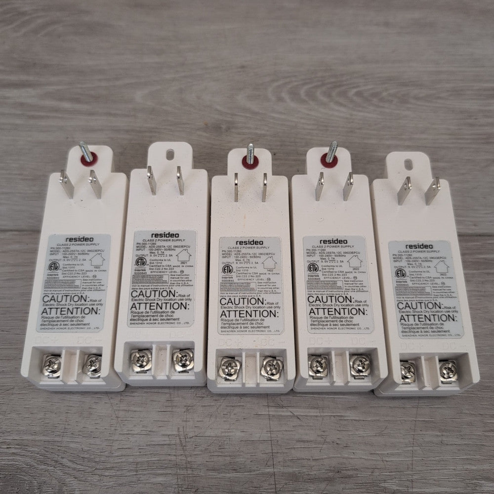 Lot Of 5 OEM Honeywell Resideo 300-11260-CAN 9V 2.5A  Power Supply ADS-25ST-12C