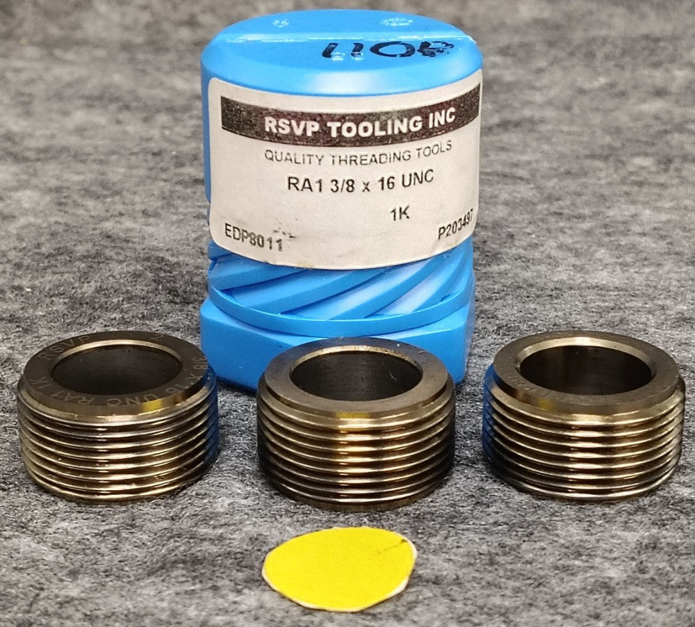 RSVP TOOLING INC 3/8"-16 UNC THREAD ROLLS 1-1/16" OD 3/4" ID HSS ****LOT OF 3***