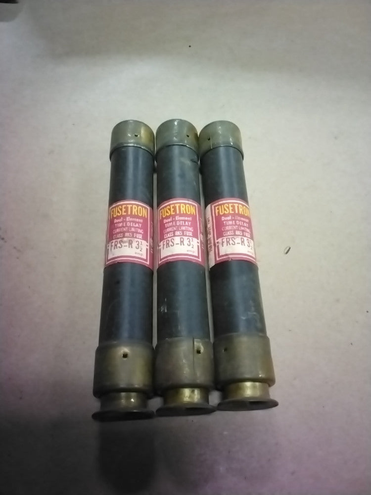Bussmann Fusetron FRS-R-3-1/2 Amp Fuse, Lot Of 3 