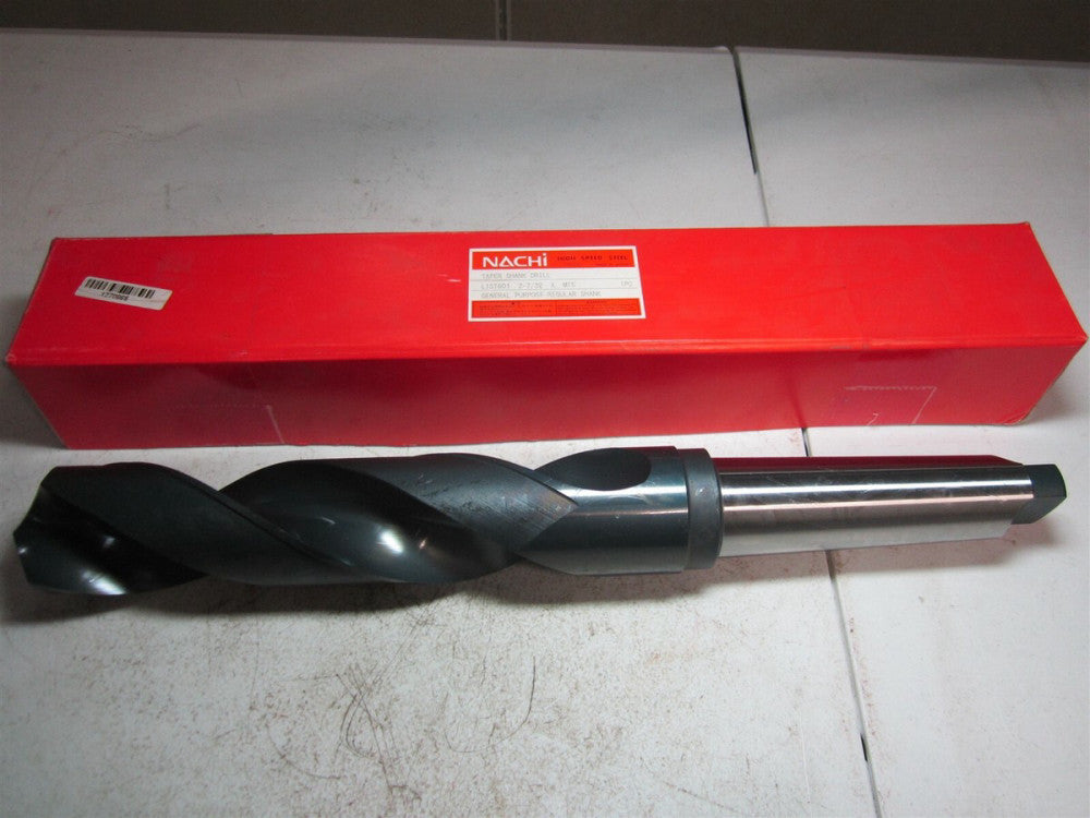 NACHI (1270865) 2-7/32" Size, 5MT 118° High Speed Steel Taper Shank Drill