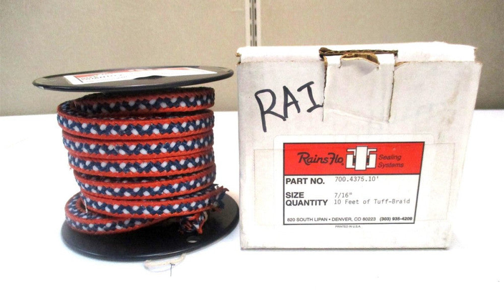 Rains-Flo (700.4375.10') 7/16" Size 10' Length Tuff-Braid Braided Packing