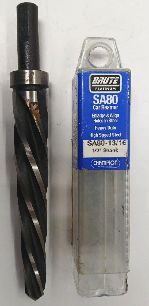 CHAMPION BRUTE PLATINUM SA80 CAR REAMER SA80-13/16 5 FLUTES 1/2" SHANK HSS