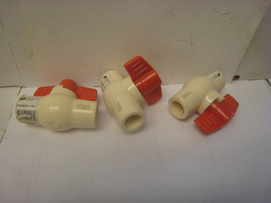 3 yes 3 AMERICAN VALVE P200CTS  1/2" CPVC Socket  Slip x Slip Ball Valve solvent