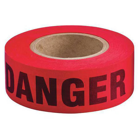 Zoro Select 91086 Barricade Tape, Danger, Red, 2 In Wide X 135 Ft Length,