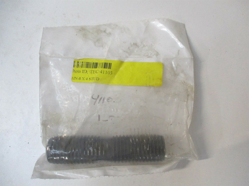 TE-CO (41103) 1-8 1-1/2" x 4" OAL Carbon Steel Double Threaded Stud 