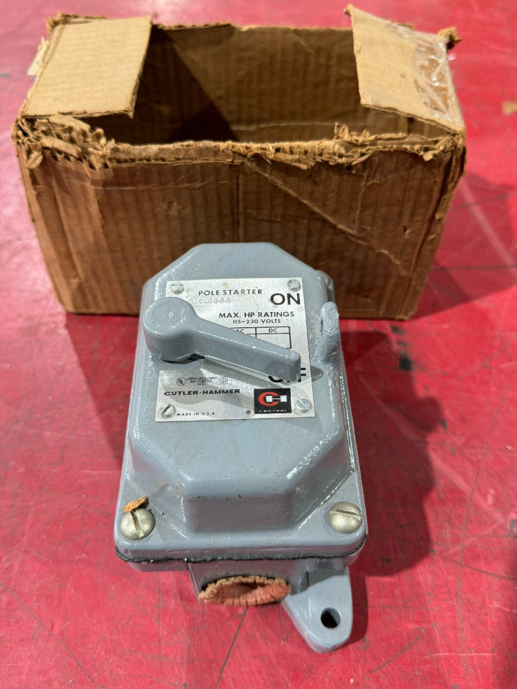 NEW SURPLUS CUTLER-HAMMER 1 POLE MANUAL STARTER 9101H96A