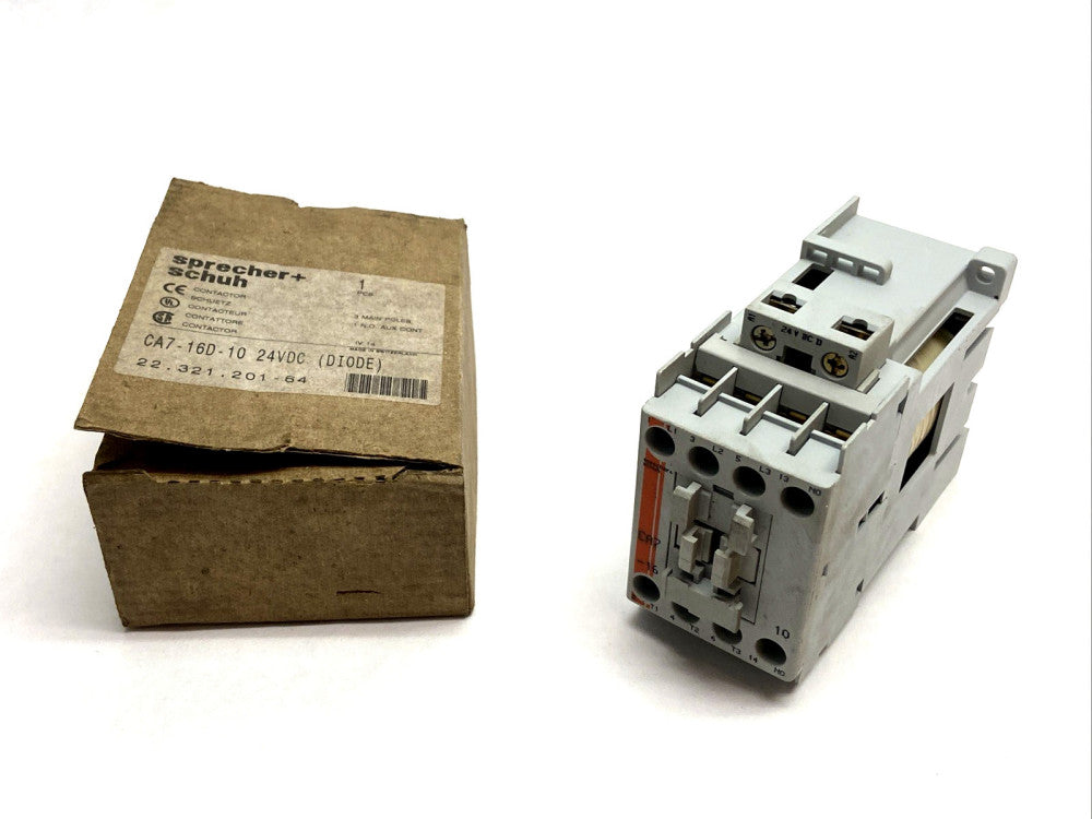 Sprecher+Schuh CA7-16D-10 Contactor 3-Pole 1 N.O. Aux Contact 24VDC Coil