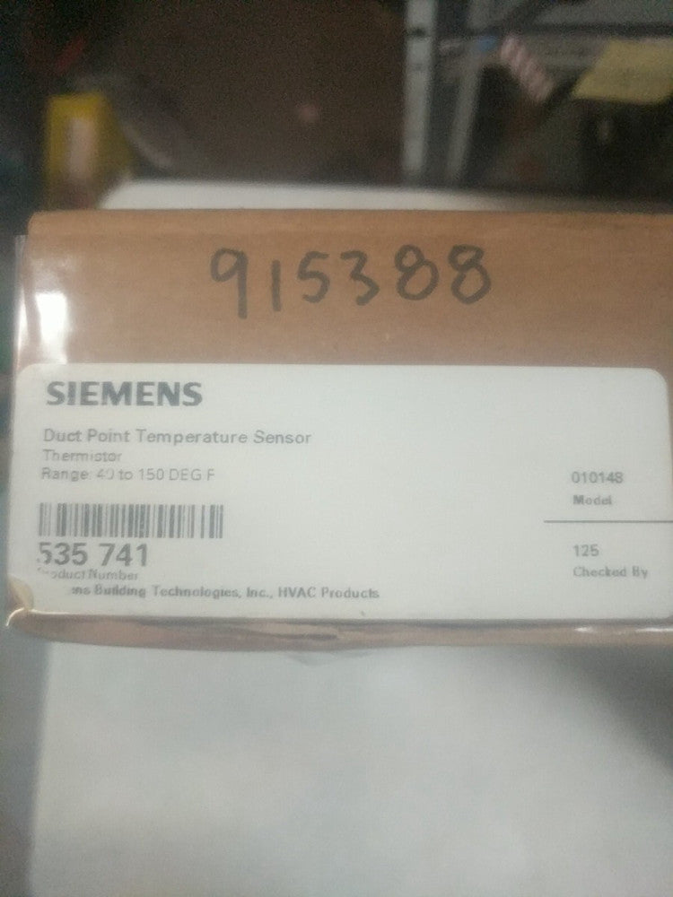 Siemens 535-741 Duct Point Temperature Sensor Thermisitor 40-150 Deg F