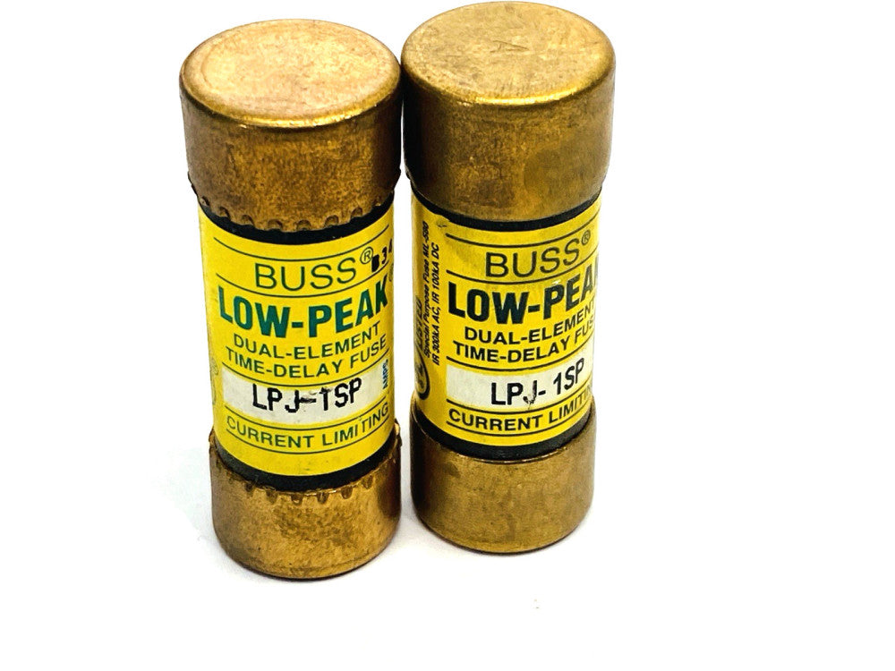Bussmann LPJ-1SP Low-Peak Dual Element Time Delay Fuse 1A 600VAC LOT OF 2