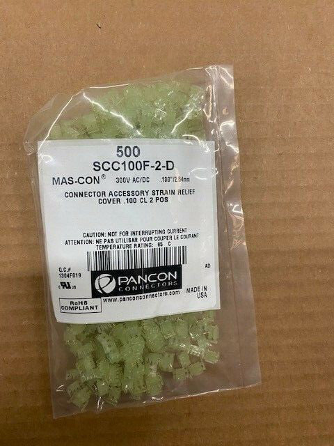 (500 Pack) Pancon Protection cover; PIN: 2; end connector,inline splice; 2.54mm