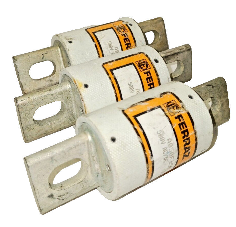 3) FERRAZ 350 AMP FUSE 500 VAC/500 VDC  A050F350