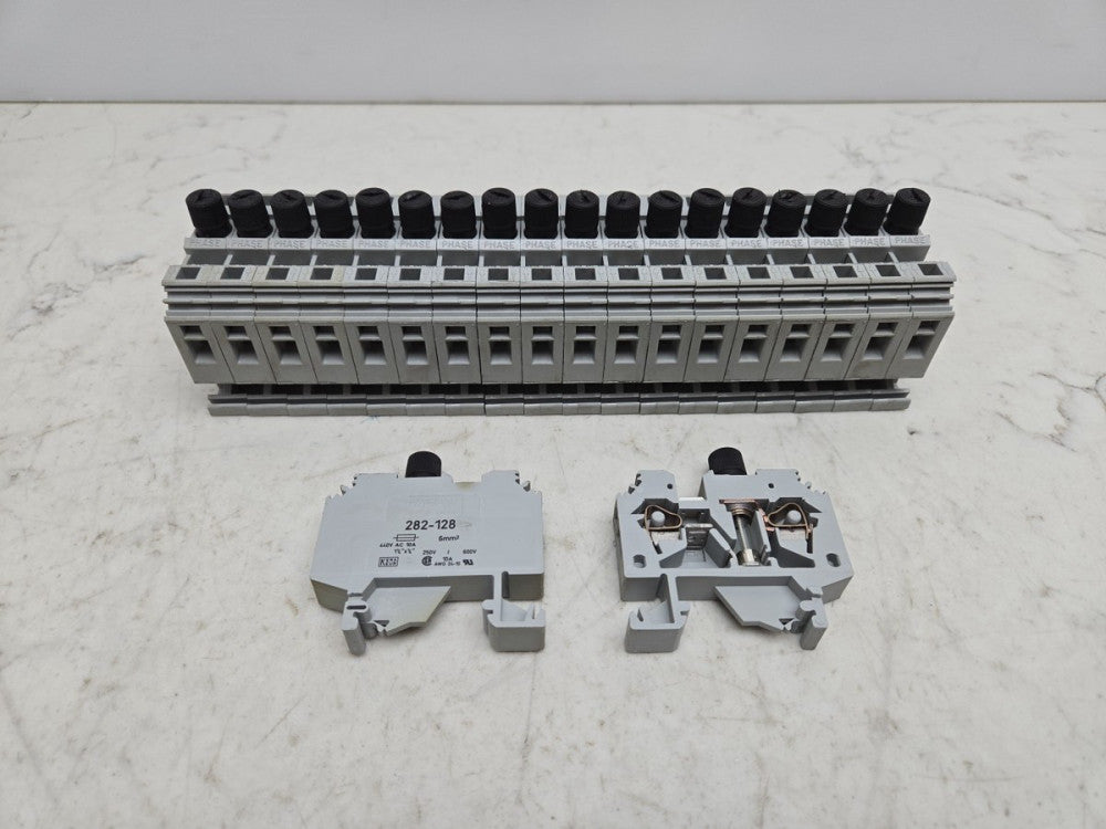 20 Pack Wago 282-128 Fuse Holder Terminal Block 2 Conductor 