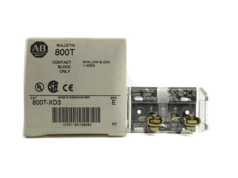ALLEN BRADLEY 800T-XD3 SER. E 600V (WH) NSMP