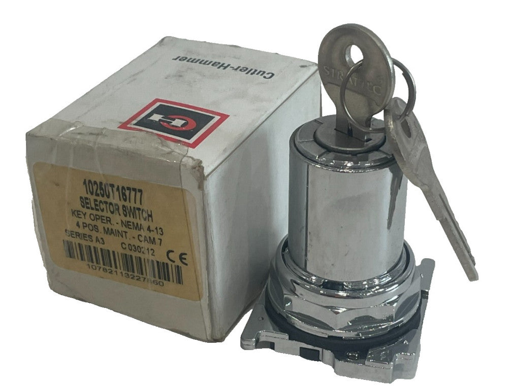 NEW CUTLER HAMMER 10250T16777 SELSECTOR SWITCH W/KEY
