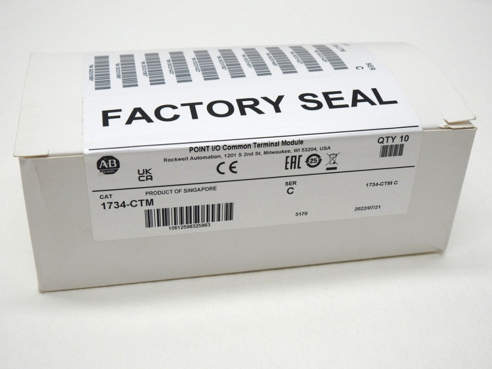 Box of 10 *2022* NEW Allen Bradley 1734-CTM I/O Common Terminal Module - SEALED!