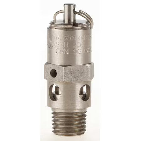 Conrader Srh250-Ss-300 Safety Valve,Hard Seat,1/4In,300 Psi,Ss
