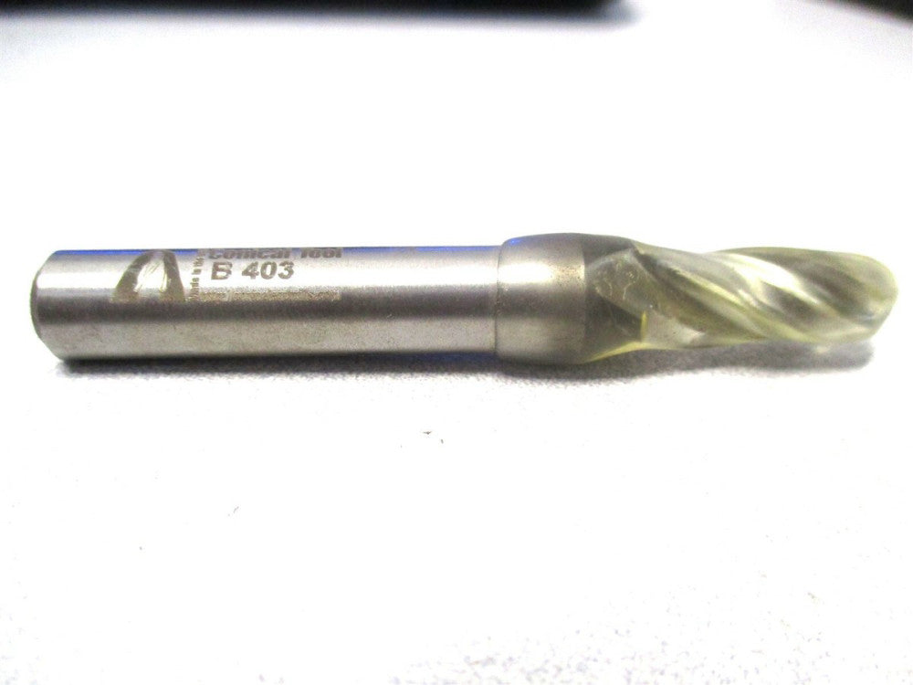 Conical (SL-203) 0.240 x 2-7/8 3-Flute 2° Angle RH HSS Tapered End Mill