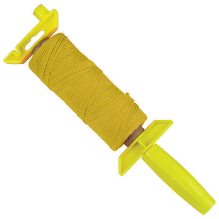 KRAFT TOOL BC342W Yellow Braided Masons Line,500 ft. on EZ