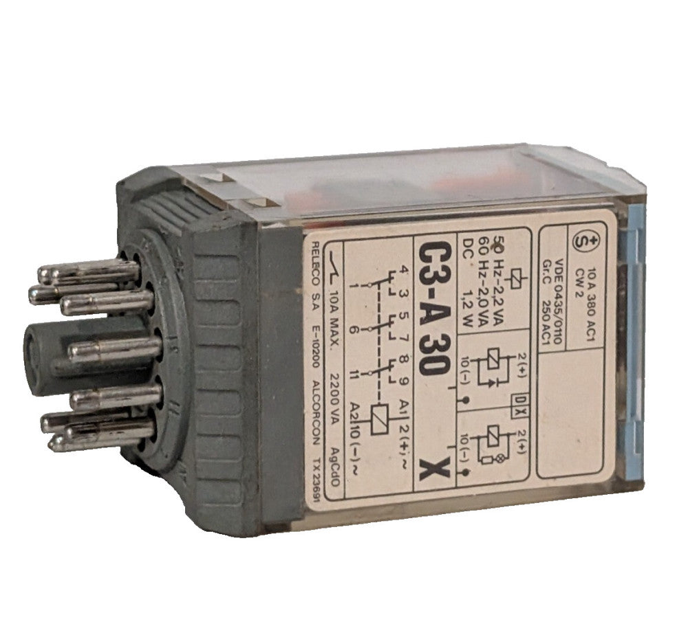 Releco MR-C C3-A-30-X General Purpose Industrial Power Relay, 120VAC, 60Hz, 10A
