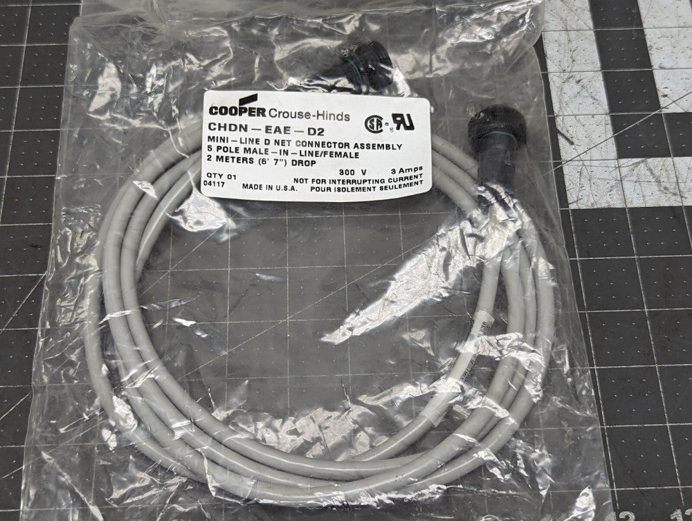 COOPER 5-Pin Crouse-Hinds Mini-Line D Net Connector Assembly CHDN-EAE-D2 [A1B3]