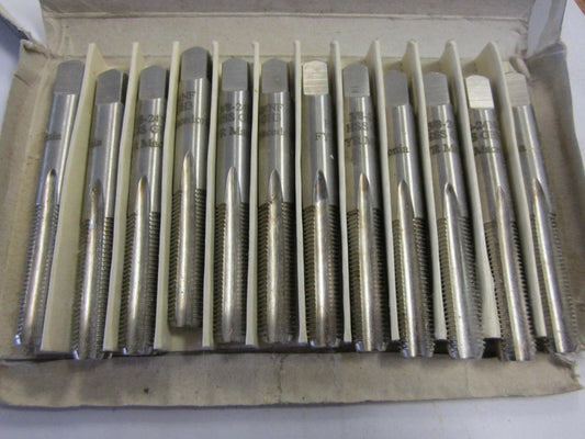 3/8-24 H3 UNF High Speed Steel 4-Flute Bottoming Chamfer Taps - Lot of 12 