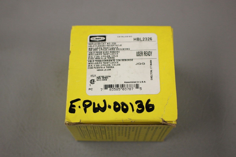 HUBBEL BHL2326 FLANGED LOCKING RECEPTACLE