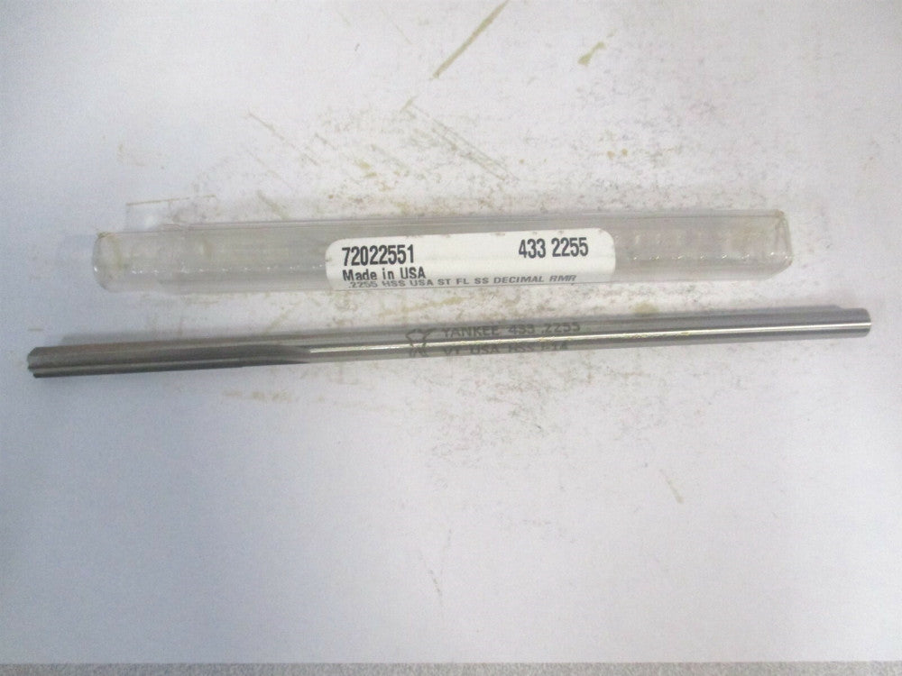 (433-0.2255) 0.2255" x 1-1/2" x 6" OAL 6-Flute Bright HSS RH Chucking Reamer 