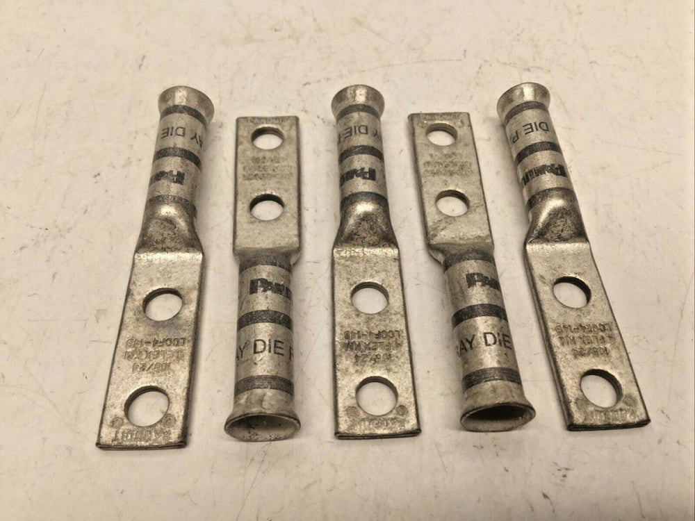 Panduit LCCF4-14B-L Two Hole Flex Lugs 1/4” Stud .75” Spacing (Lot of 5)