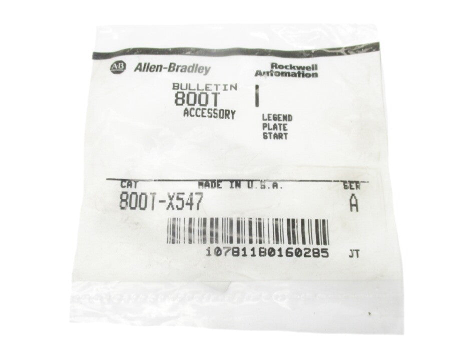 ALLEN BRADLEY 800T-X547 SER. A NSMP