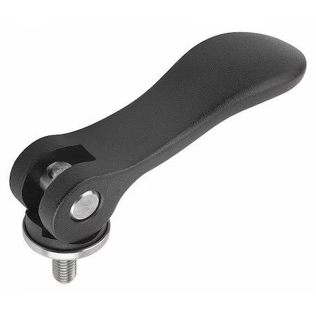 Kipp K0005.05011A1x20 Cam Lever Size: 0 10-32X20, A=52,3, B=18, Aluminum Black