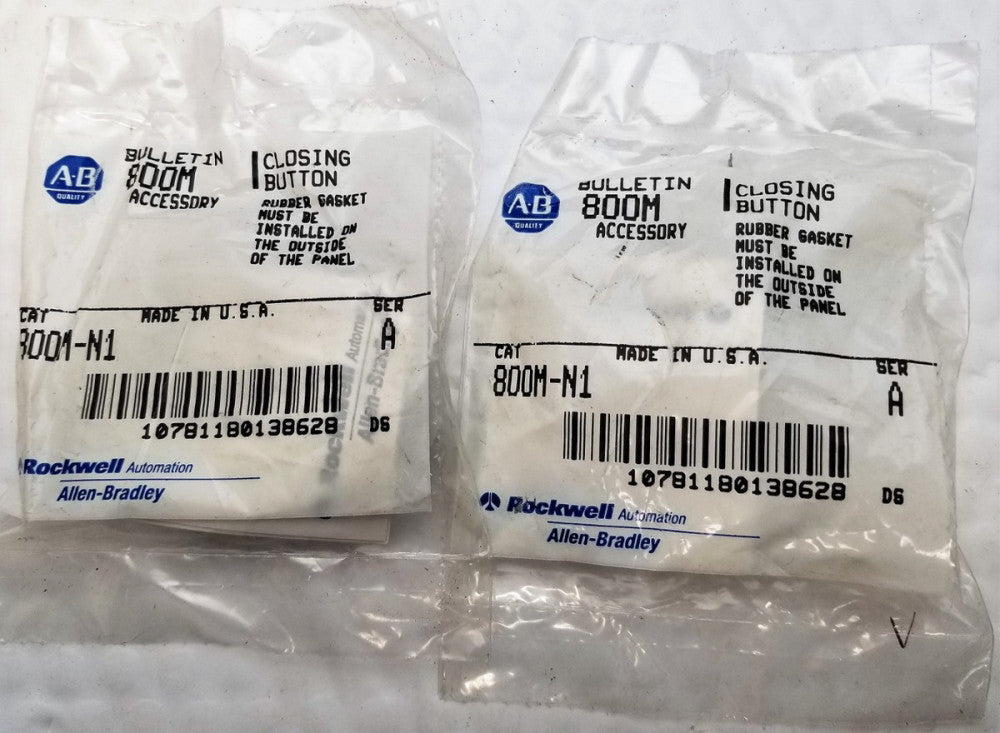 (2) ALLEN BRADLEY 800M-N1 SERIES A PUSHBUTTON, CLOSING BUTTON [C8S3]