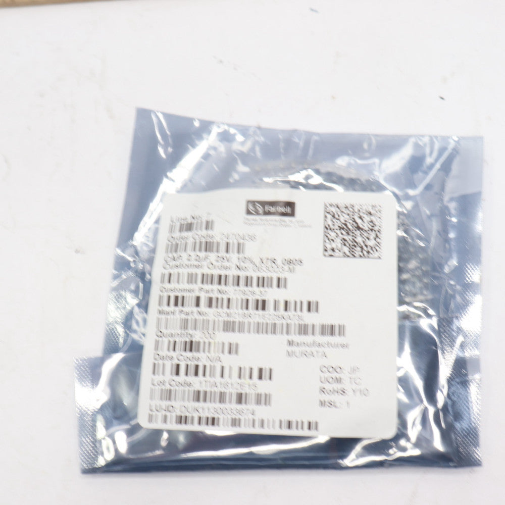 (200-Pk) Farnell Multilayer Ceramic Capacitor 2.2 uF 25 V Â± 10%