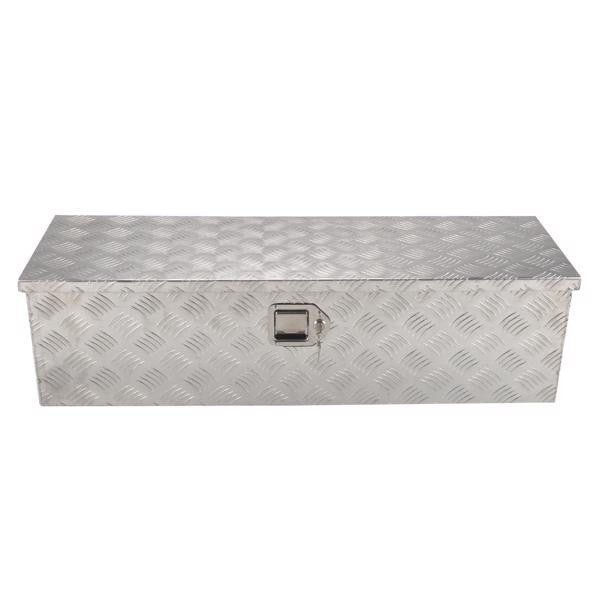 39”Silver Aluminum Tool Storage Box Fit For Pickup Truck Bed + Lock MT018011(No