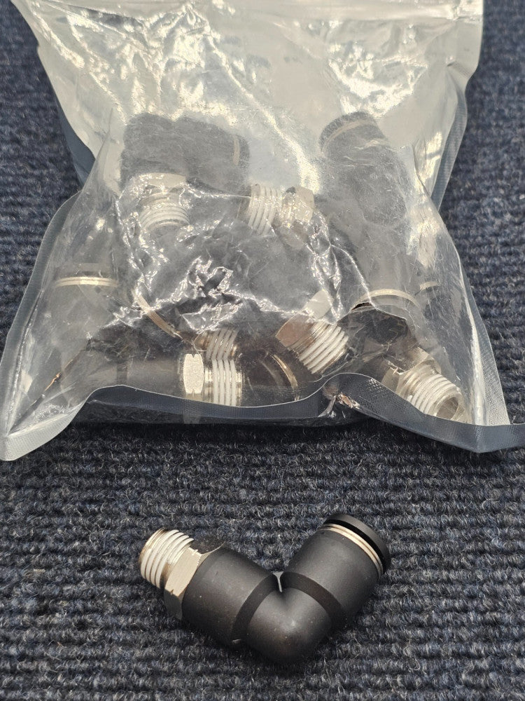 (10 PIECES) Jienk Pneumatic Male Elbows 3/8" Tube OD x 1/4" NPT Thread