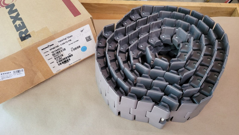 New Rexnord HP882TAB-4.5IN Table Top Conveyor Chain 4.5" Wide 10 Ft Long