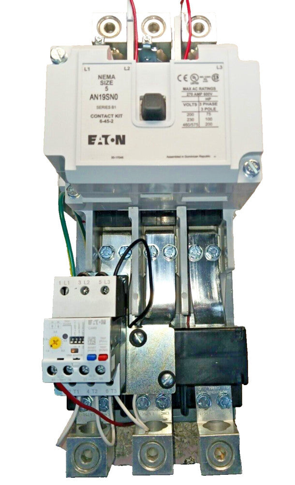 New Eaton Size 5 Motor Starter 120 VAC Coil 200 HP 270 AMP 600 VAC MAX  AN19SN0