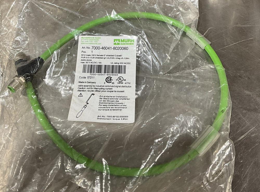 Murr Elektronik 7000-46041-8020200 Sensor Cordset M/F M12 6-Pin !0.6m!