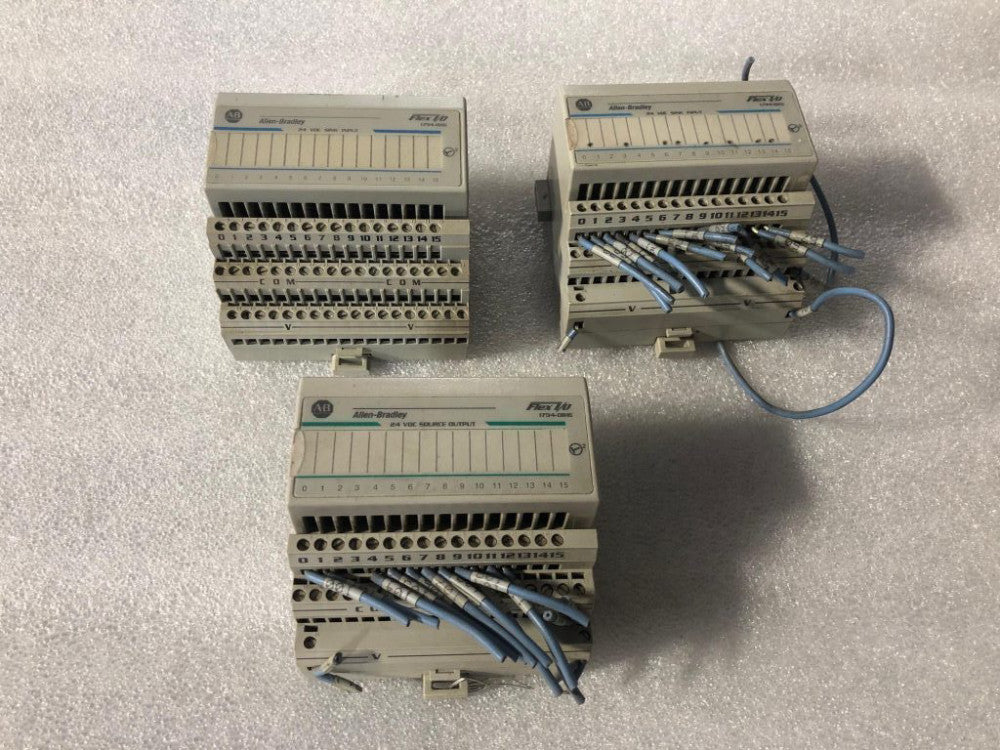 Allen-Bradley 1794 Flex I/O Modules 2 1794-IB16 & 1 1794-OB16 lot of 3