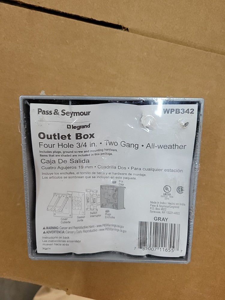 LOT OF 3 Pass & Seymour/ Legrand WPB342  Outlet Box WPB342