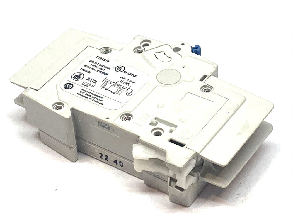 Allen-Bradley 1489-M1C100 Micro CircuIt Breaker w/ 1489-AMRA3 Aux Contact