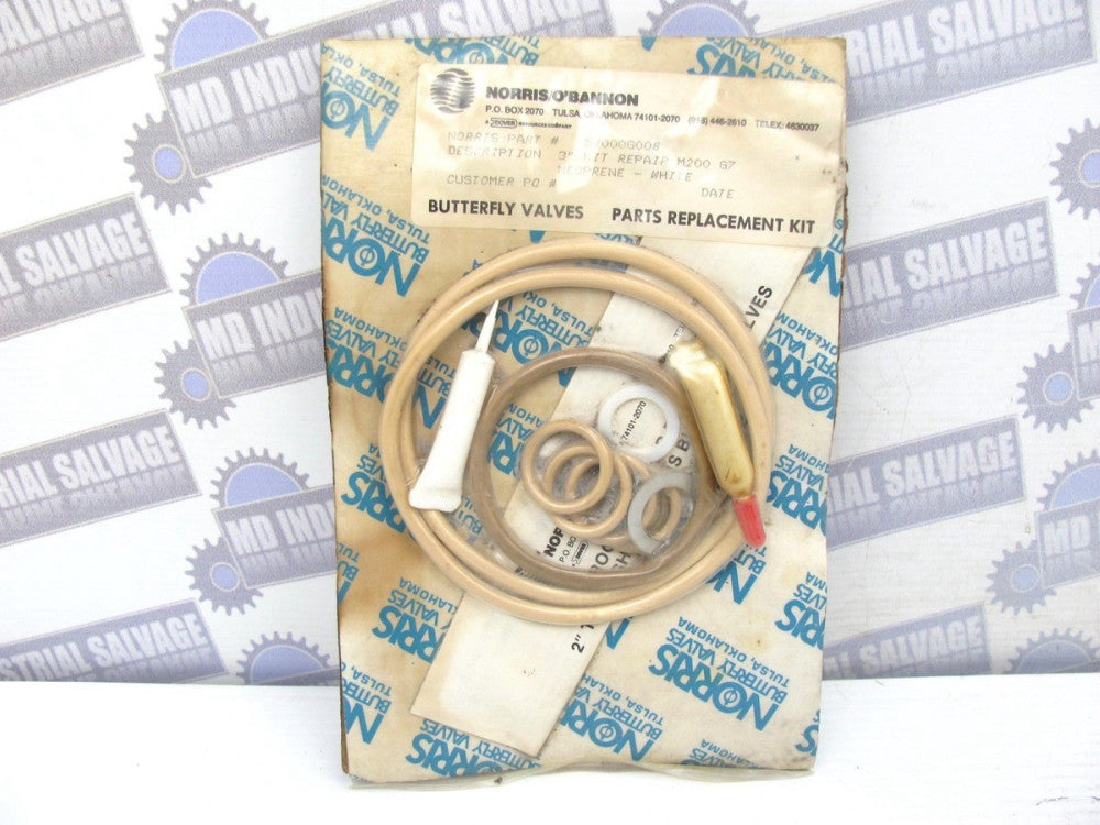 NORRIS - 54000G008 - 3" BUTTERFLY REPAIR KIT M200 - Neoprene White - (NOS)