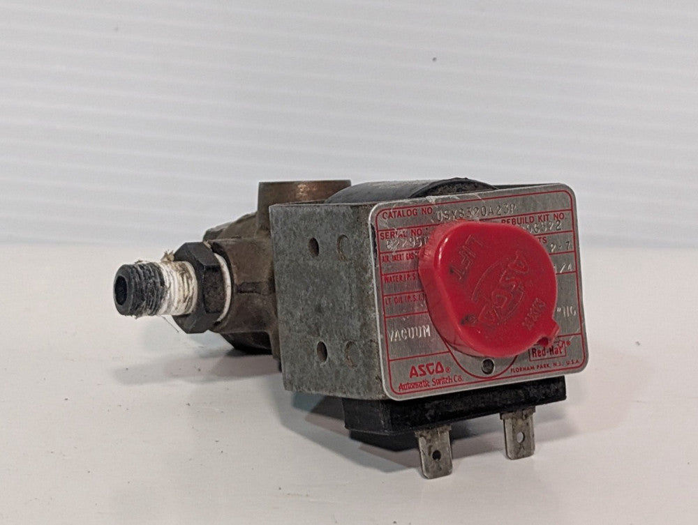 ASCO USX8320A23P Red Hat Solenoid Vacuum Valve 1/4 in 2.7 W 20" Hg